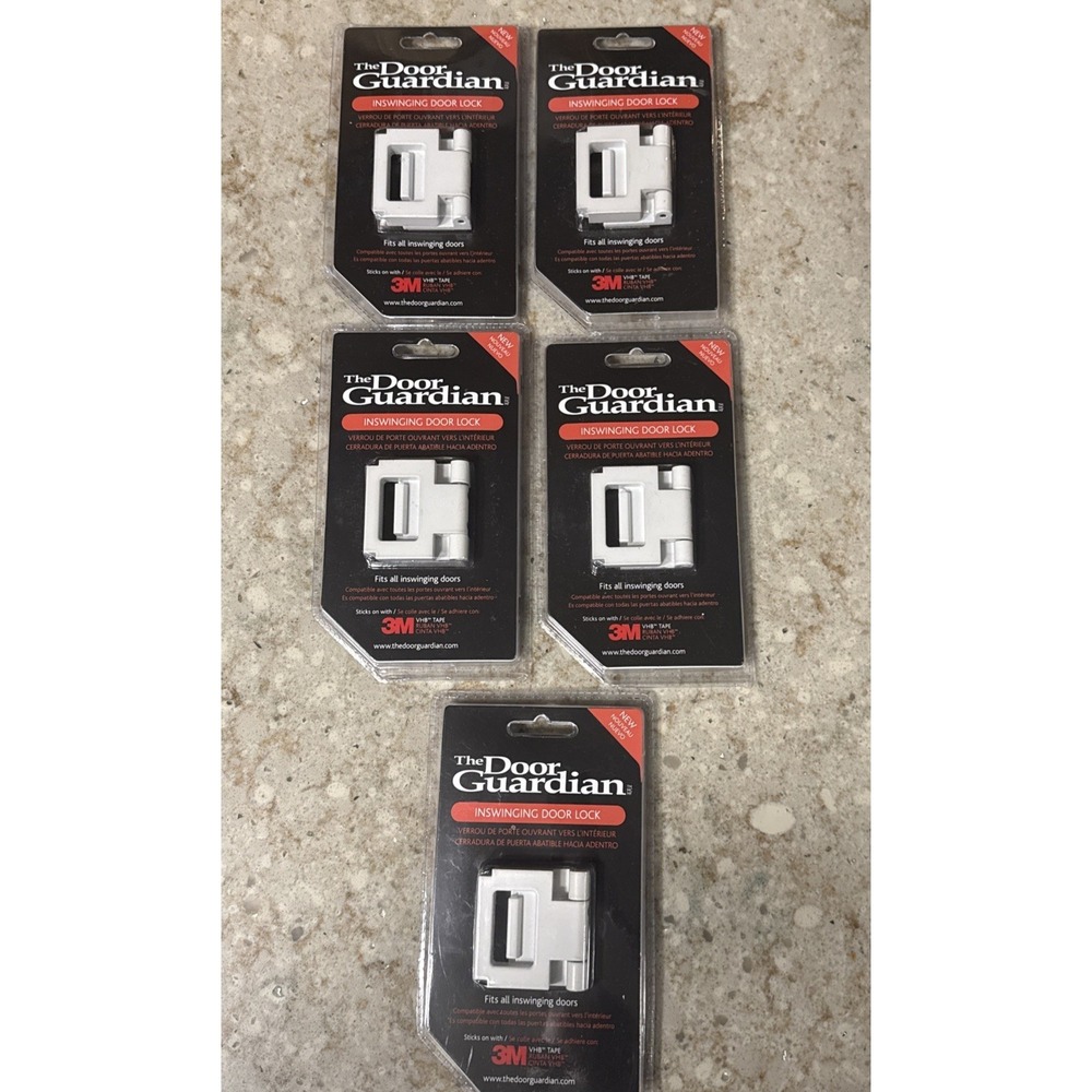 5 The Door Guardian Lock for in-Swinging Doors, Home Security Latch Device Child